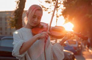Woman Playing the Violin